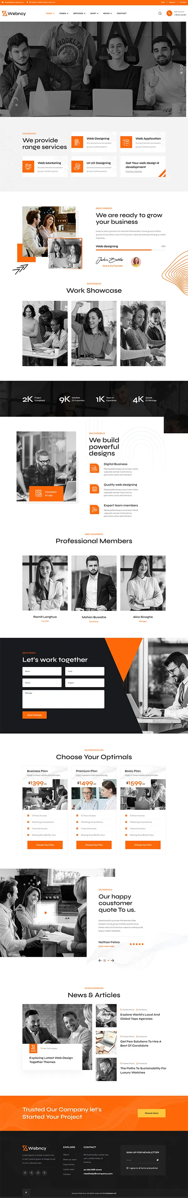 Webncy - Joomla 6 Web Design Agency Template